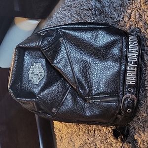 Rare Harley Davidson motorcycle leather jacket medium backpack new with tags